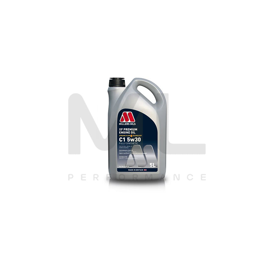 Millers Oils XF Premium C1 5W-30 Fully Synthetic Engine Oil 5l | Engine Oil | ML Car Parts UK | ML Performance