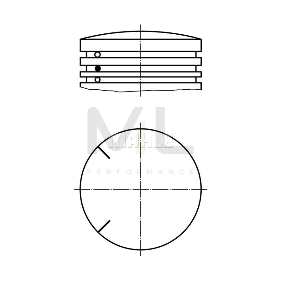 MAHLE ORIGINAL 535 PI 00100 003 Piston for TRABANT P 601 73,5 mm, without cooling duct | ML Performance Car Parts