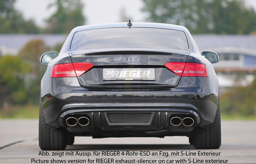 Rieger 00099092 Audi B8 B81 A5 Rear Diffuser 3 | ML Performance EU Car Parts