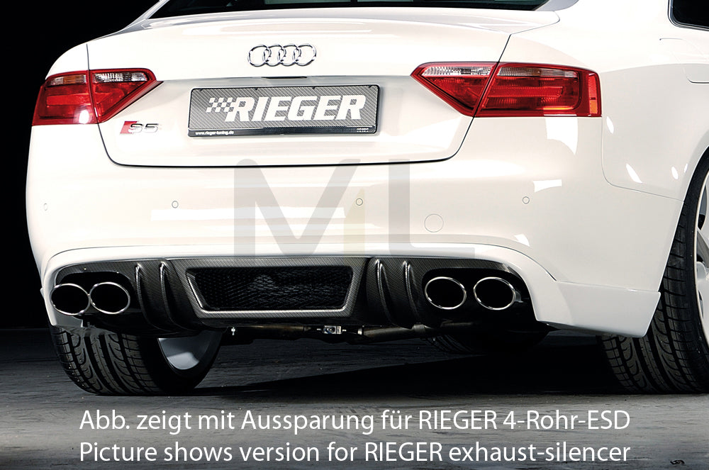 Rieger 00099895 Audi B8 B81 S5 Rear Diffuser 1 | ML Performance EU Car Parts