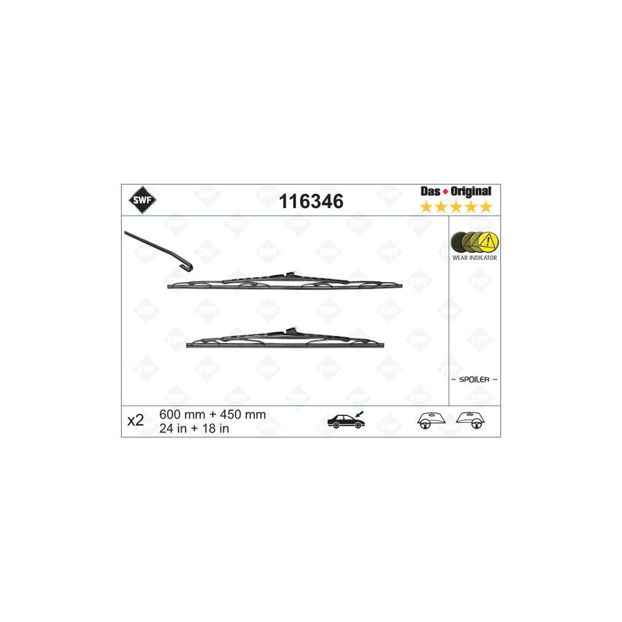 Swf Original Spoiler 116346 Wiper Blade | ML Performance EU Car Parts