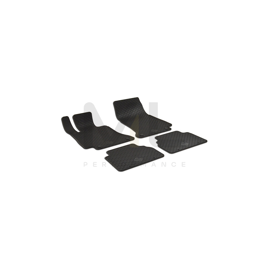 WALSER Tailored 50828 Floor mat set suitable for MERCEDES-BENZ E-Class Elastomer, Front and Rear, Quantity: 4, Black | ML Performance Car Parts