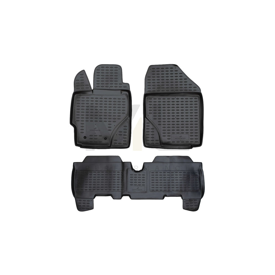 WALSER Tailored, XTR 75173 Floor mat set Elastomer, Front and Rear, Black | ML Performance Car Parts