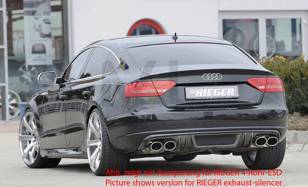 Rieger 00099886 Audi B8 B81 A5 Rear Diffuser 2 | ML Performance EU Car Parts