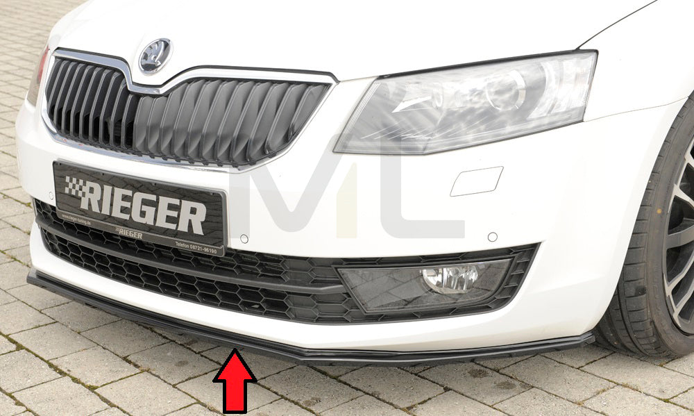 Rieger 00088107 Skoda 5E Octavia Front Splitter 1 | ML Performance EU Car Parts