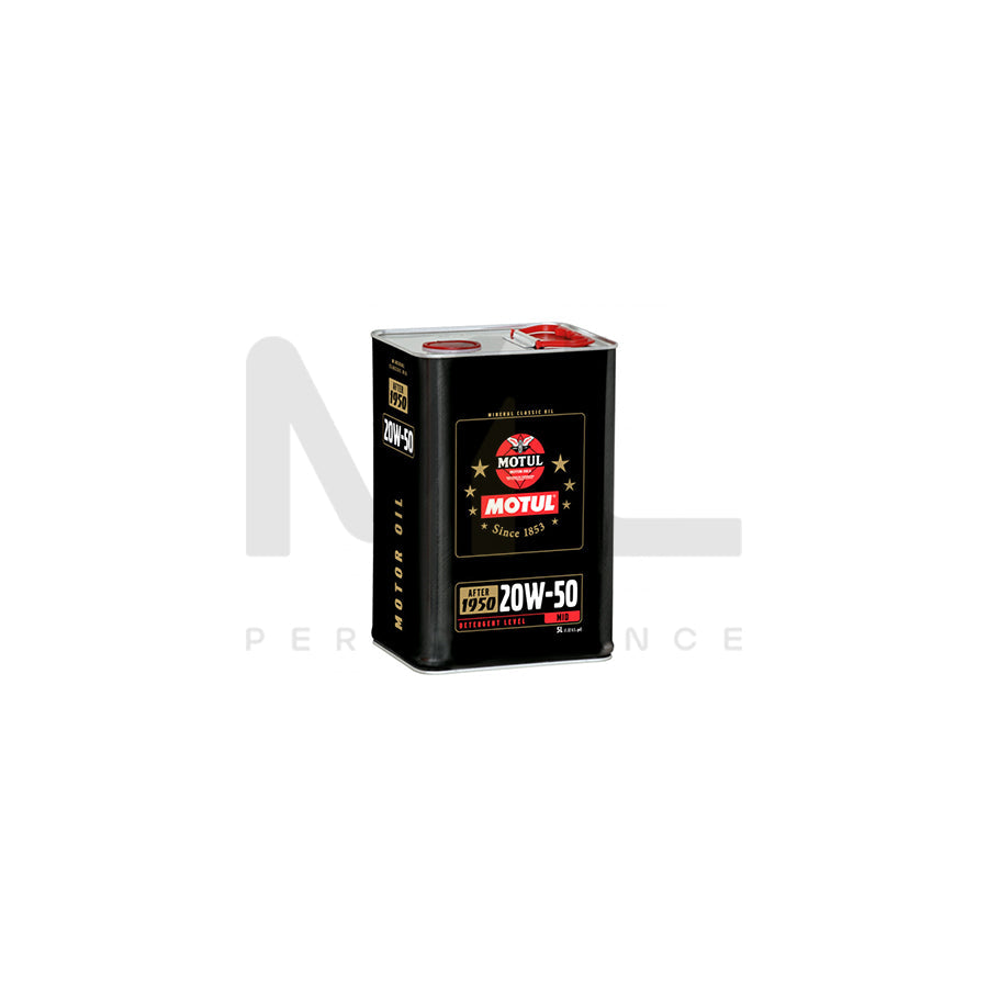 Motul Classic 20w-50 Mid Detergent Mineral Car Engine Oil 5l | Engine Oil | ML Car Parts UK | ML Performance