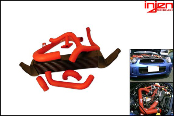 INJEN IMPREZA WRX '01/05 ALSO STI FRONT MOUNT INTERCOOLER W/PIPING PHANTOM SERIES - SES1200FMPH