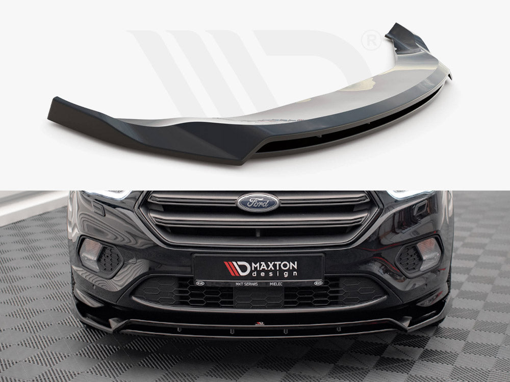 Maxton Design FO-ES-3-STLINE-FD1T+FD1RT Front Splitter V.1 Ford Escape St-line MK3 (2012-2019) | ML Performance UK Car Parts