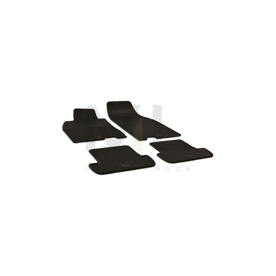 WALSER Tailored 50405 Floor mat set for RENAULT MEGANE Elastomer, Front and Rear, Quantity: 4, Black | ML Performance Car Parts