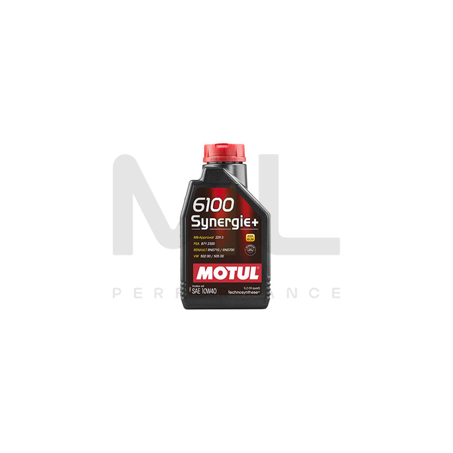 Motul 6100 Synergie+ 10w-40 Technosynthese Synthetic Car Engine Oil 1l | Engine Oil | ML Car Parts UK | ML Performance