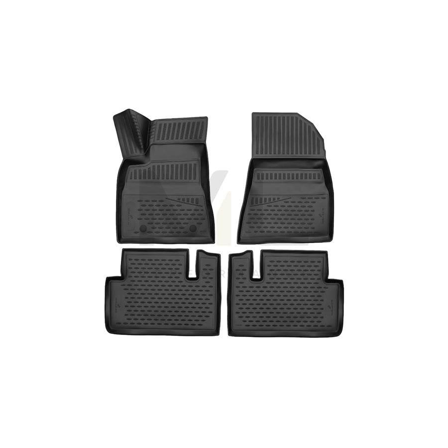 WALSER Tailored, XTR 75155 Floor mat set Elastomer, Front and Rear, Black | ML Performance Car Parts