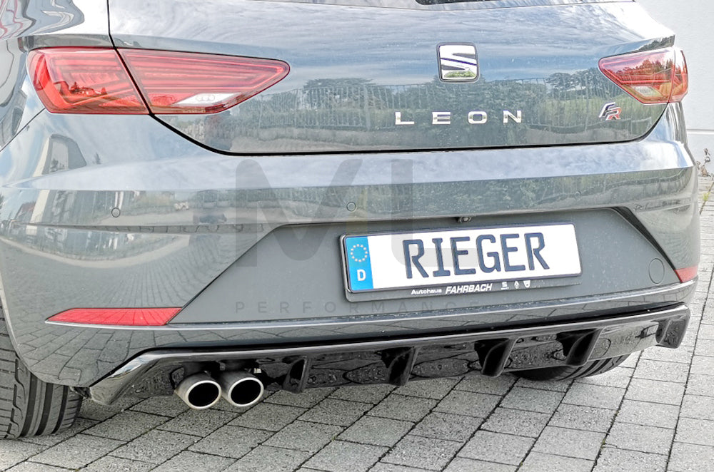 Rieger 00088132 SEAT 5F Leon FR Rear Diffuser 2 | ML Performance EU Car Parts