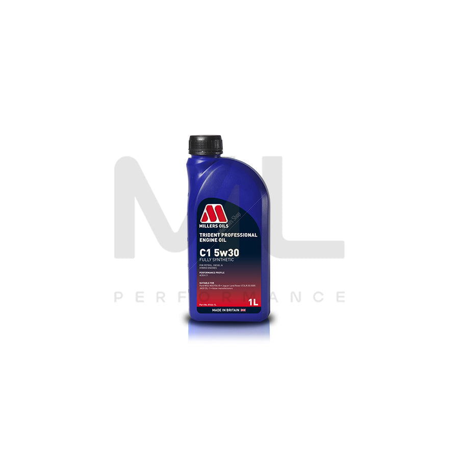 Millers Oils Trident Professional C1 5W-30 Fully Synthetic Engine Oil 1l | Engine Oil | ML Car Parts UK | ML Performance