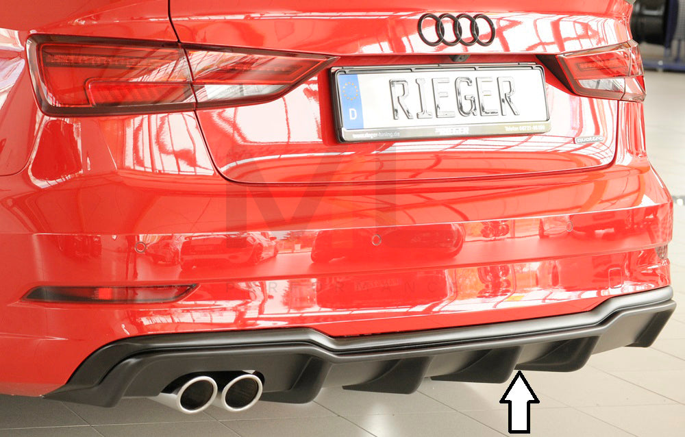 Rieger 00056824 Audi 8V A3 Rear Diffuser 1 | ML Performance EU Car Parts