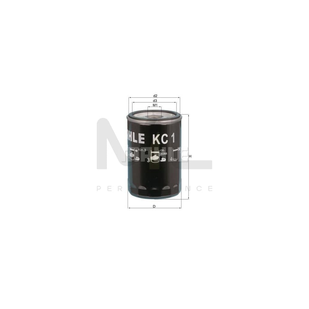 MAHLE ORIGINAL KC 1 Fuel filter Spin-on Filter | ML Performance Car Parts