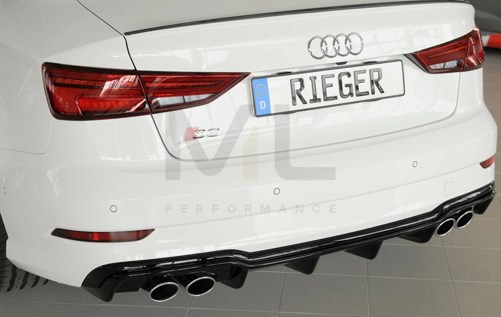 Rieger 00088185 Audi 8V S3 Rear Diffuser 7 | ML Performance EU Car Parts