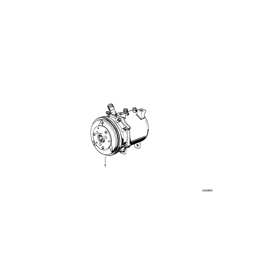 Genuine BMW 64528385908 E34 E32 E31 Exchange Air Conditioning Compressor R134A (Inc. 840i, 530i & 730iL) | ML Performance EU Car Parts