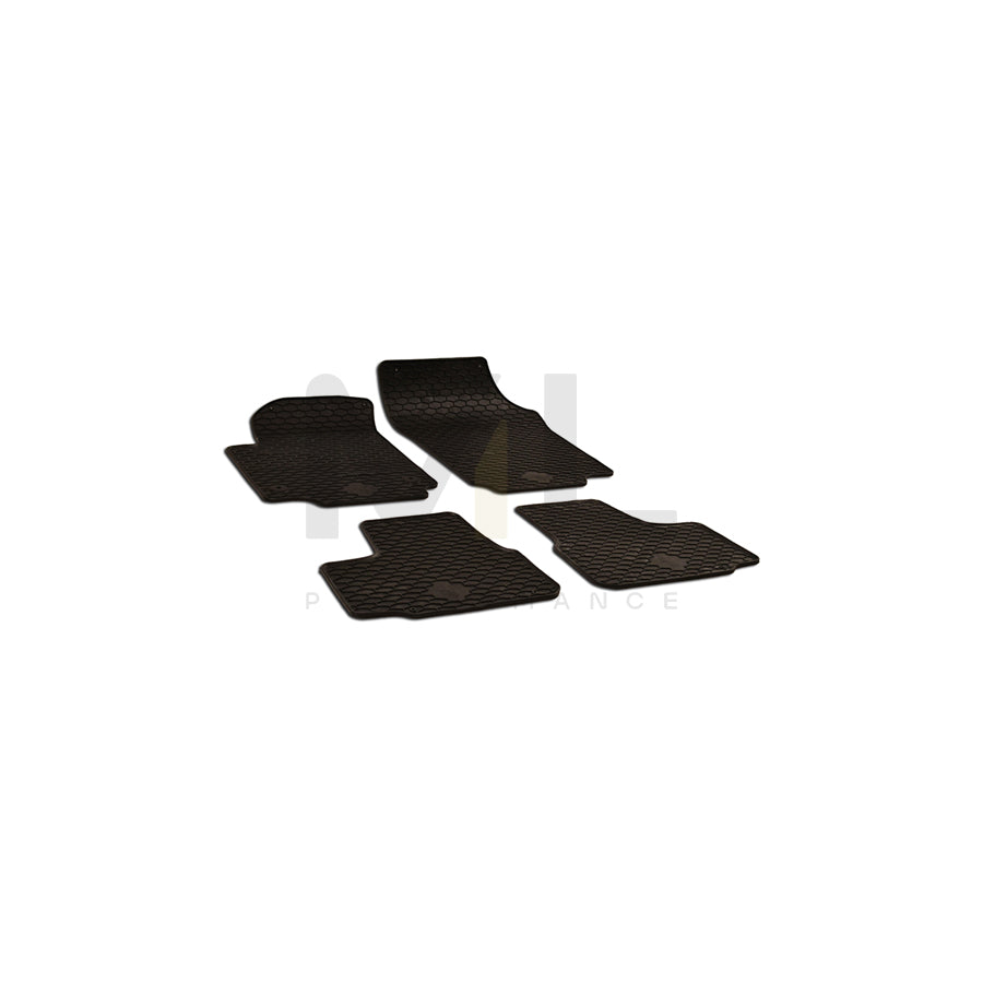 WALSER 50647 Floor mat set Elastomer, Front and Rear, Quantity: 4, Black | ML Performance Car Parts