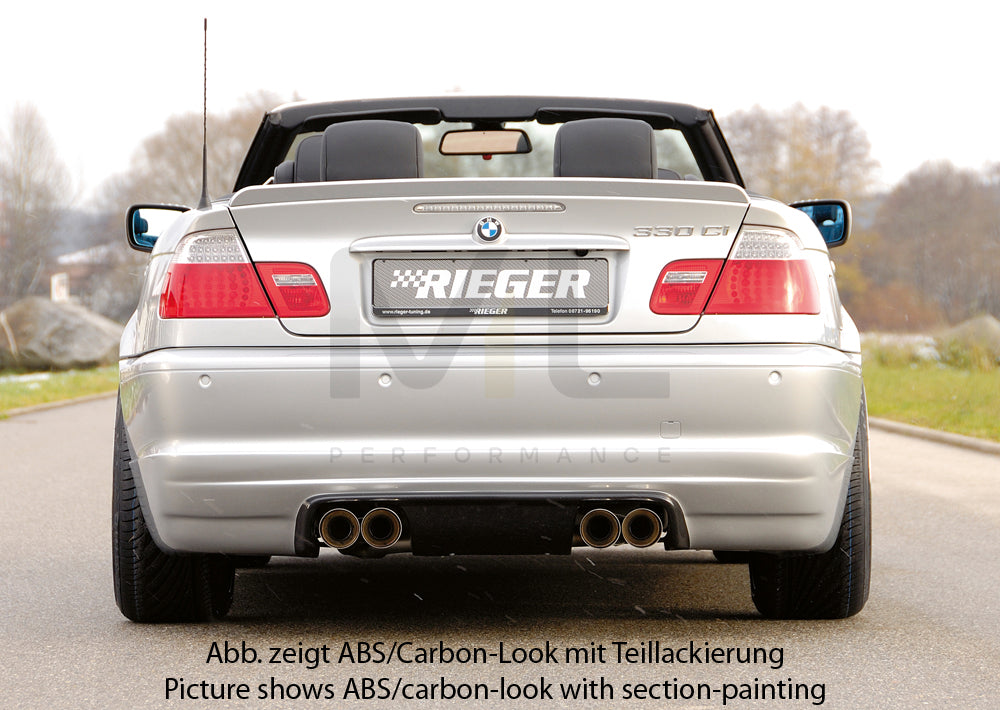 Rieger 00050113 BMW 3 Series E46 Rear Diffuser 4 | ML Performance EU Car Parts