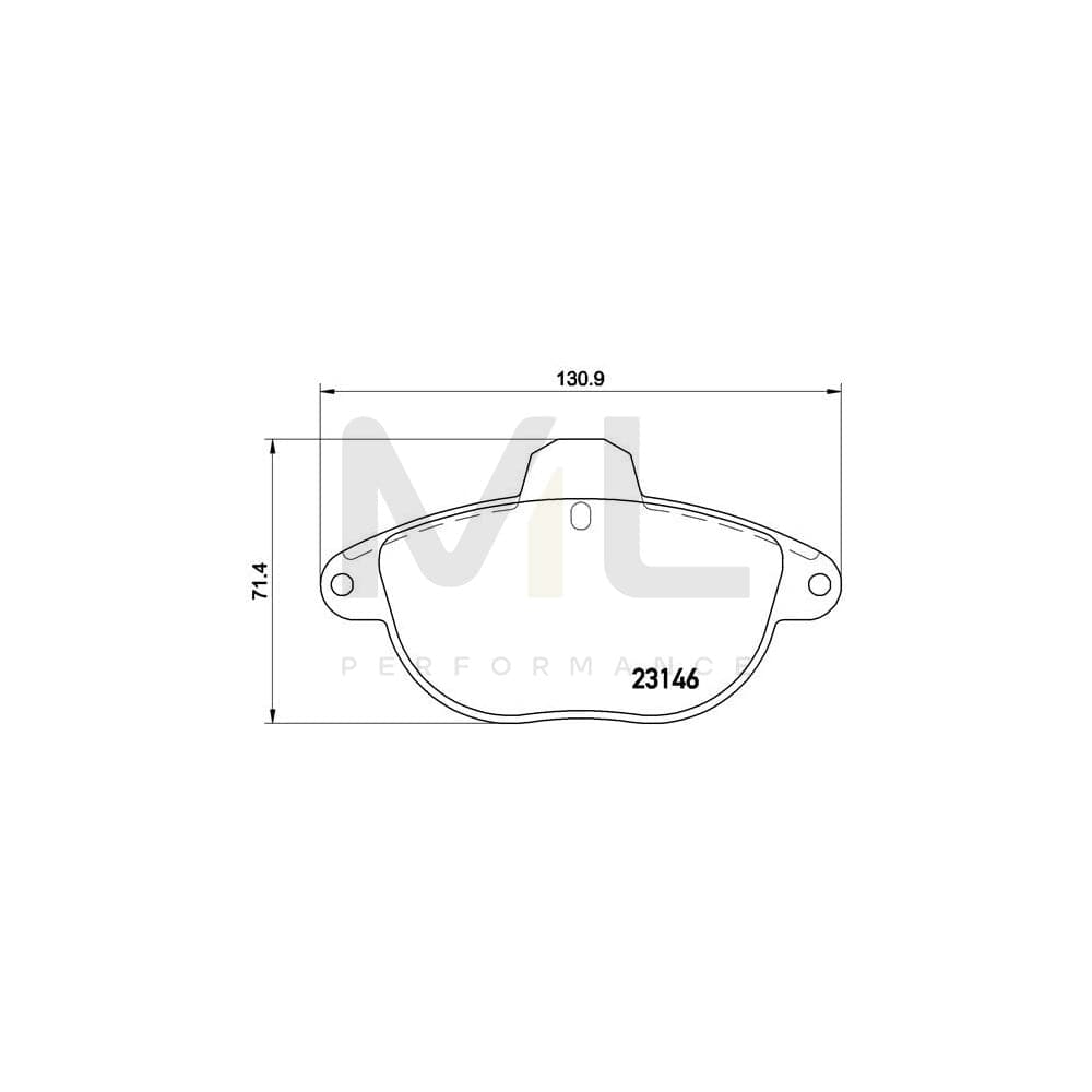 Brembo P 61 055 Brake Pad Set For Citroën Xantia | ML Performance Car Parts