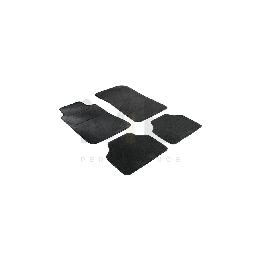 WALSER Tailored 14605 Floor mat set Textile, Front and Rear, Quantity: 4, Black | ML Performance Car Parts