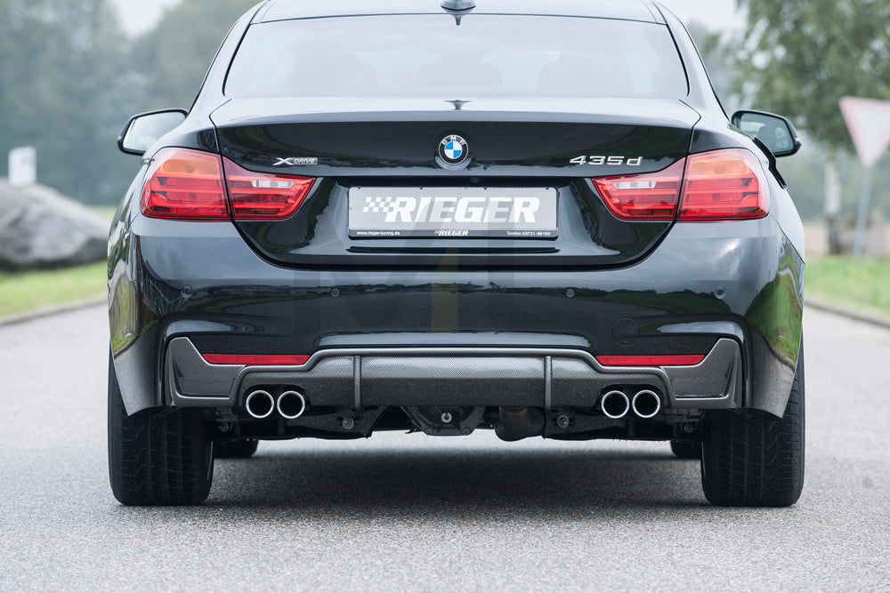 Rieger 00099268 BMW 4 Series F32 F33 F36 Rear Diffuser 3 | ML Performance EU Car Parts