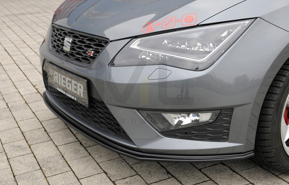 Rieger 00027022 SEAT 5F Front Splitter (Leon FR & Leon Cupra) 2 | ML Performance EU Car Parts