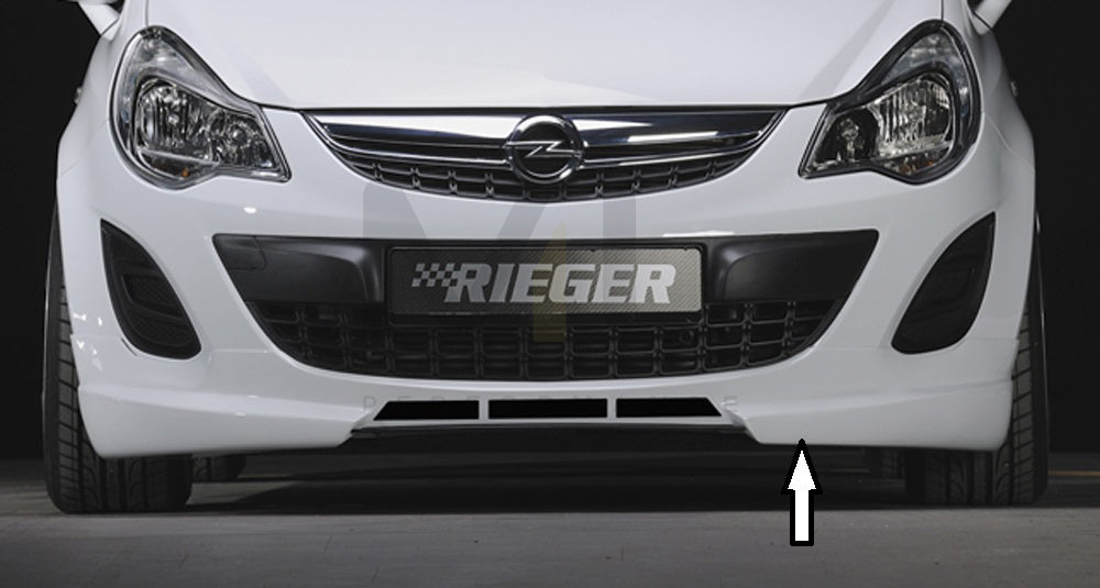 Rieger 00058950 Opel Corsa D Front Splitter 1 | ML Performance EU Car Parts