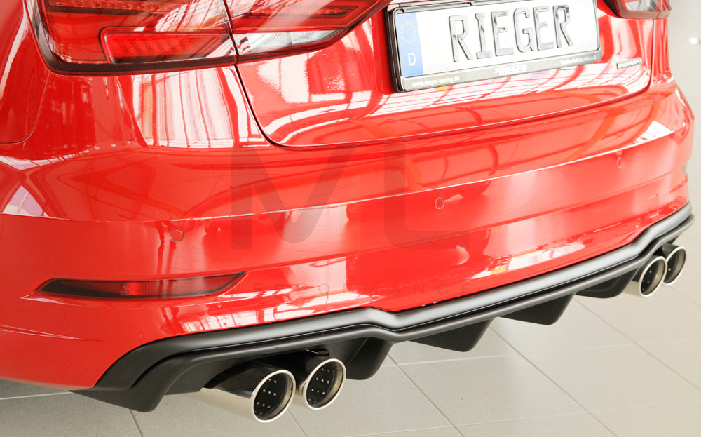 Rieger 00056826 Audi 8V A3 Rear Diffuser 9 | ML Performance EU Car Parts