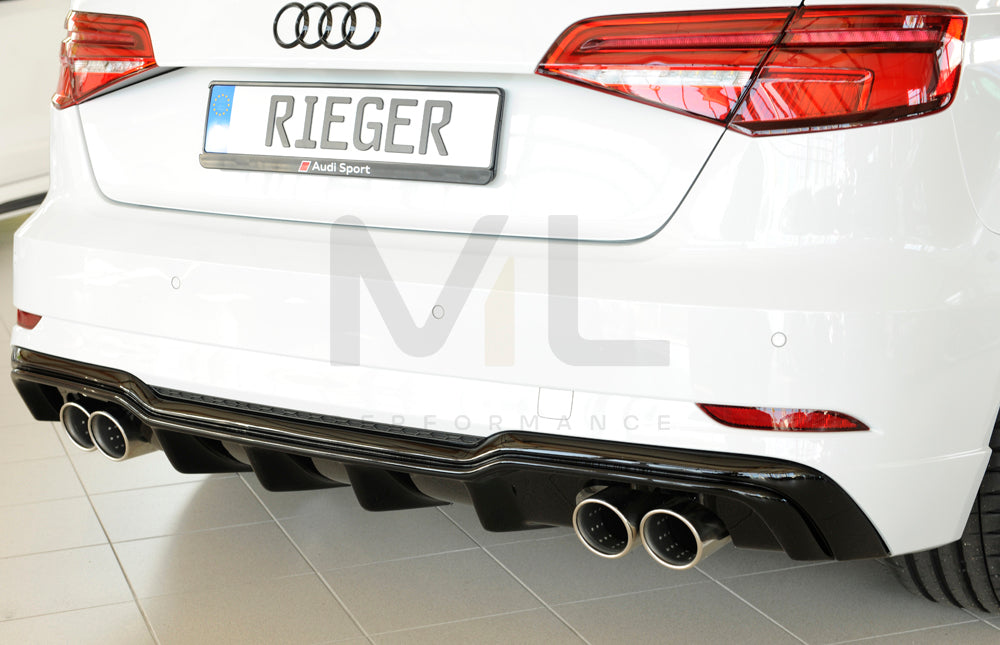 Rieger 00088182 Audi 8V A3 Rear Diffuser 2 | ML Performance EU Car Parts