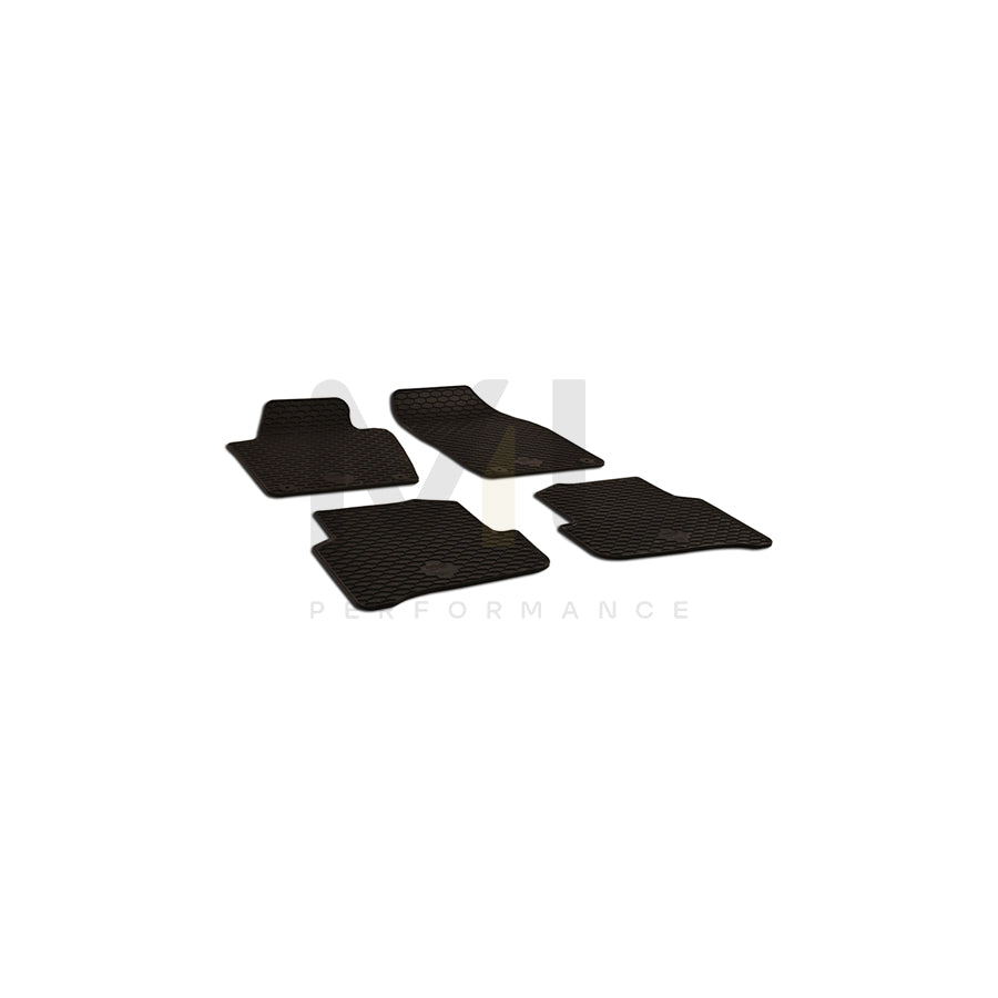 WALSER 50797 Floor mat set for SKODA FABIA Elastomer, Front and Rear, Quantity: 4, Black | ML Performance Car Parts