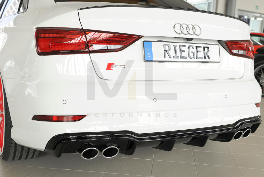 Rieger 00088185 Audi 8V S3 Rear Diffuser 6 | ML Performance EU Car Parts