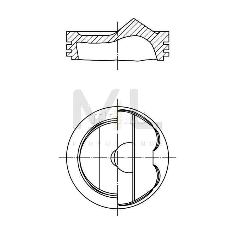 MAHLE ORIGINAL 028 04 02 Piston 77,01 mm, without cooling duct | ML Performance Car Parts