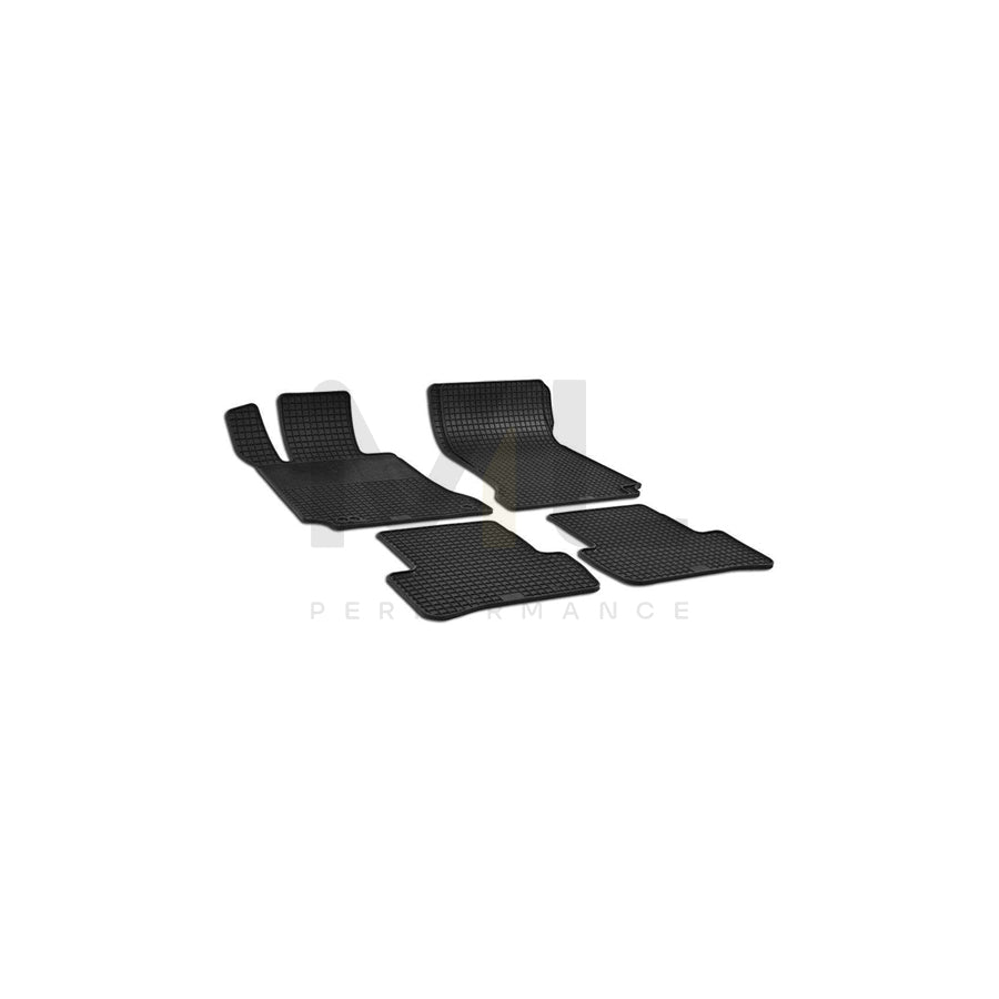 WALSER RubberLine 50872 Floor mat set Elastomer, Front and Rear, Quantity: 4, Black | ML Performance Car Parts