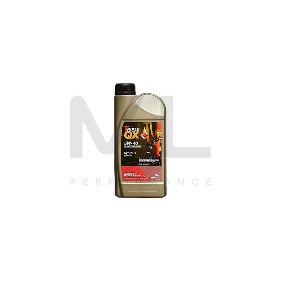 TRIPLE QX Fully Synthetic Engine Oil 5W-40 A3/B4 - 1Ltr Engine Oil ML Performance UK ML Car Parts