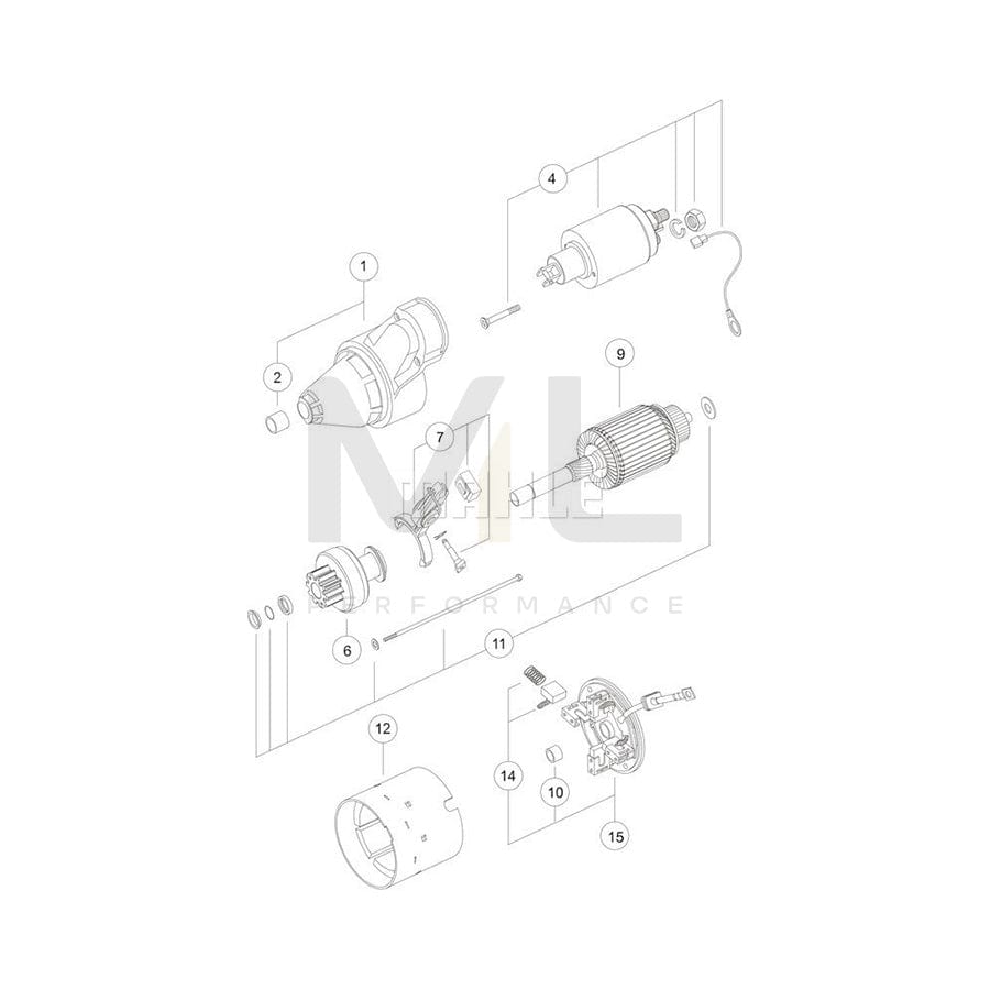 MAHLE ORIGINAL MS 188 Starter motor 12V 0,9kW, Teeth Quant.: 9 | ML Performance Car Parts