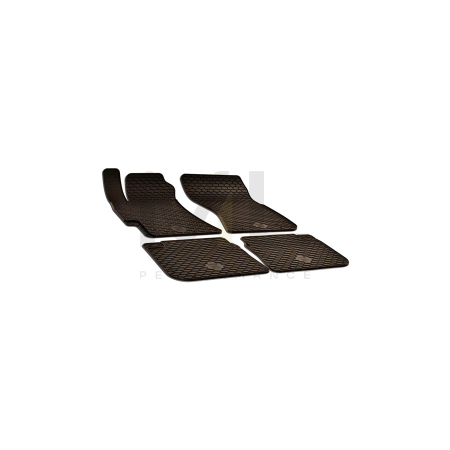 WALSER Tailored 50795 Floor mat set Elastomer, Front and Rear, Quantity: 4, Black | ML Performance Car Parts