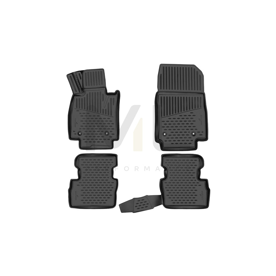 WALSER Tailored, XTR 75224 Floor mat set Elastomer, Front and Rear, Black | ML Performance Car Parts