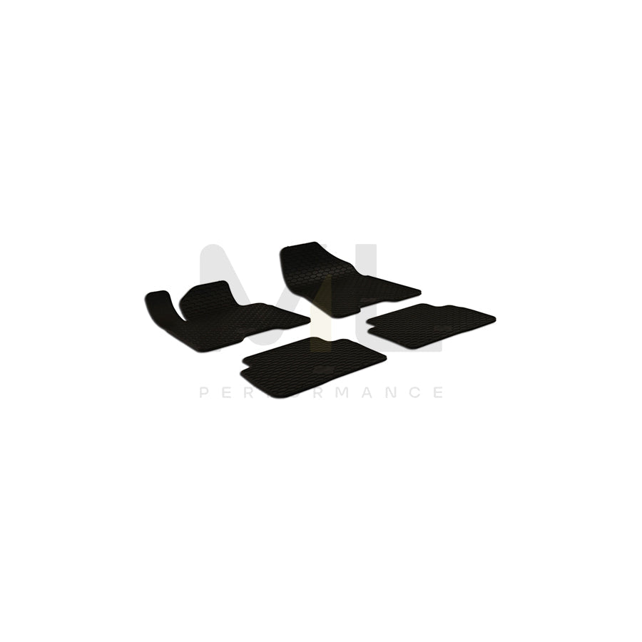 WALSER 50773 Floor mat set Elastomer, Front and Rear, Quantity: 4, Black | ML Performance Car Parts