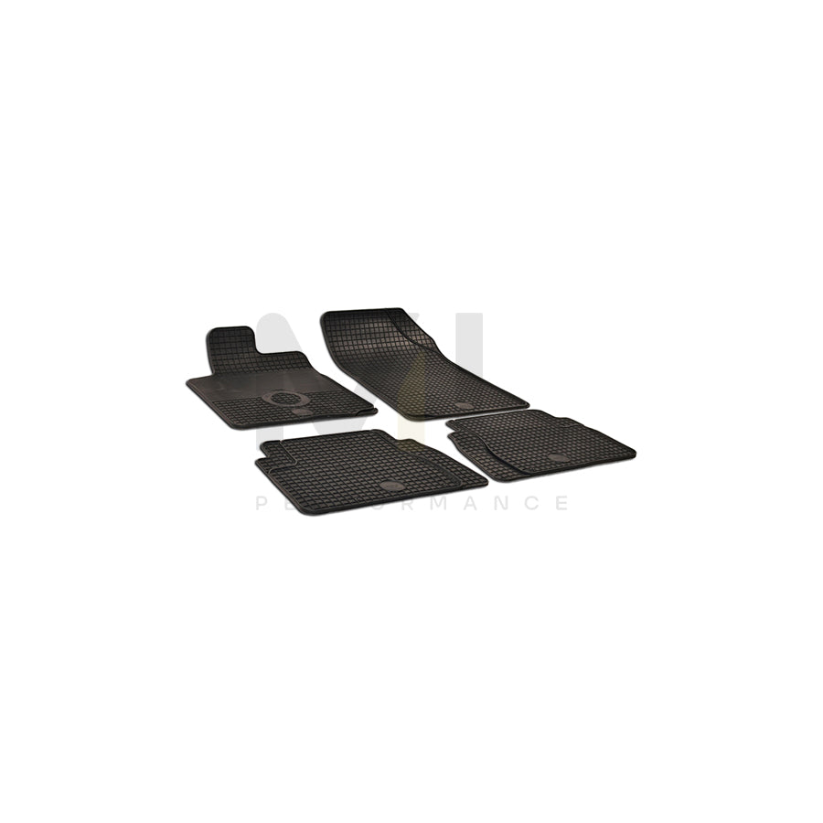 WALSER 50330 Floor mat set Elastomer, Front and Rear, Quantity: 4, Black | ML Performance Car Parts