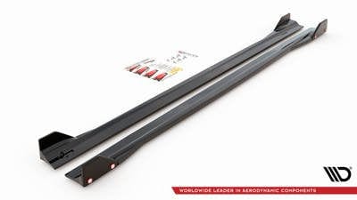 Maxton Design Mercedes Benz A45 S AMG W177 Side Skirts Diffusers + Flaps V.2