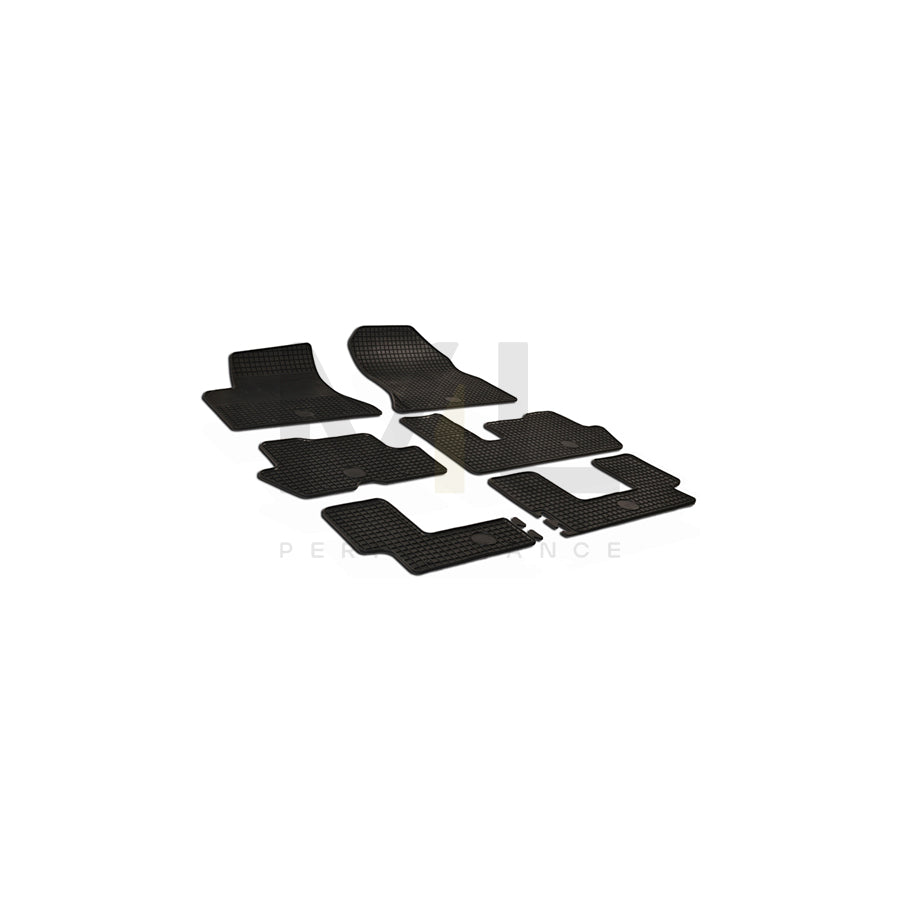 WALSER Tailored 50332 Floor mat set for CITROﾃ起 C4 Elastomer, Front and Rear, Quantity: 6, Black | ML Performance Car Parts