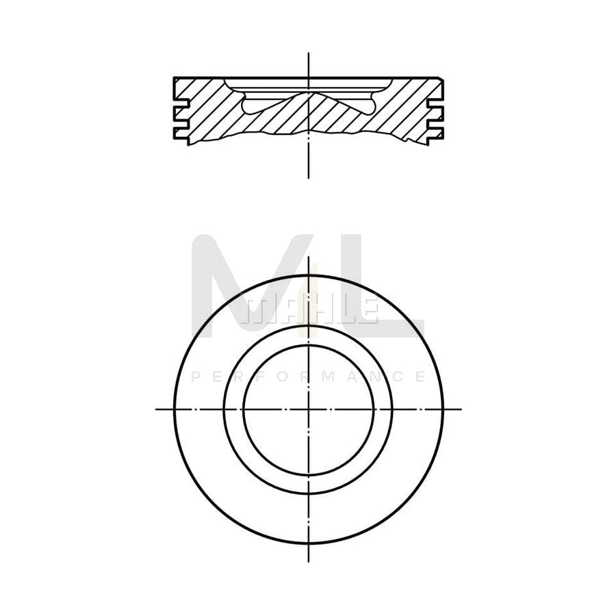 MAHLE ORIGINAL 007 PI 00109 000 Piston 88,0 mm, with cooling duct, with piston ring carrier | ML Performance Car Parts