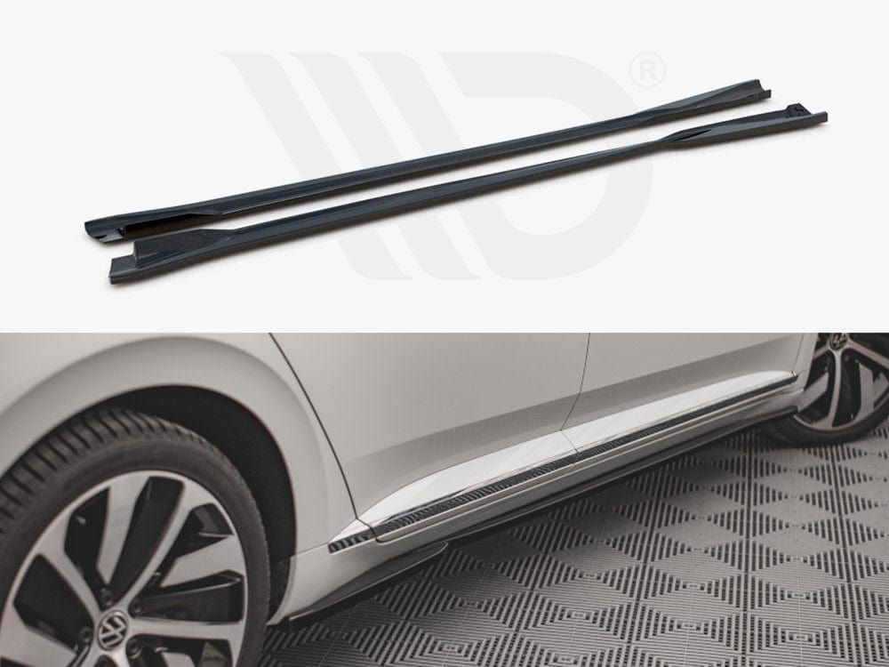 Maxton Design VW-AR-1F-RLINE-SD1T Side Skirts Diffusers VW Arteon R / R-line Facelift (2020-) | ML Performance UK Car Parts