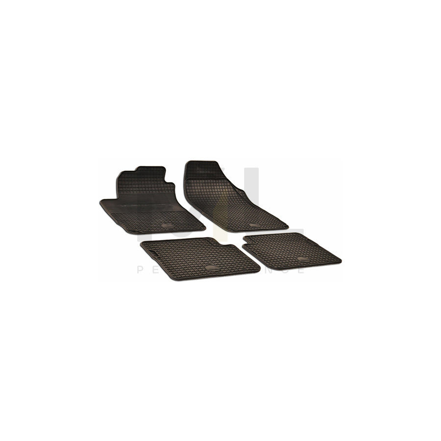 WALSER 50556 Floor mat set Elastomer, Front and Rear, Quantity: 4, Black | ML Performance Car Parts