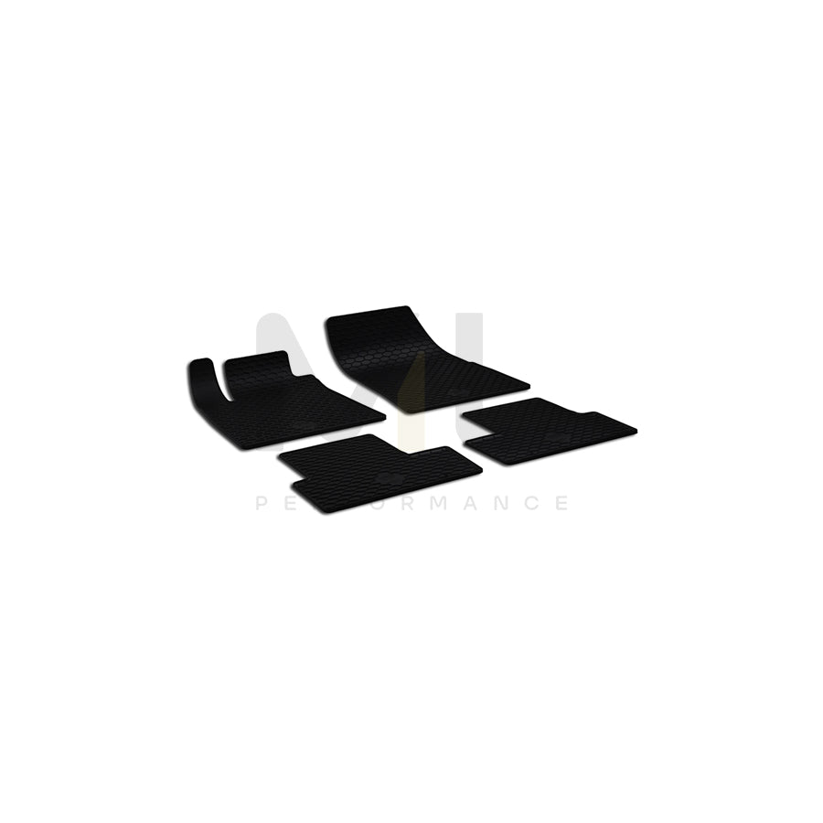 WALSER Tailored 50792 Floor mat set for RENAULT MEGANE Elastomer, Front and Rear, Quantity: 4, Black | ML Performance Car Parts