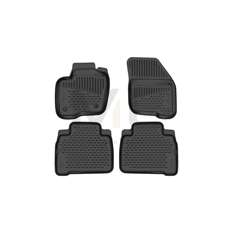 WALSER Tailored, XTR 75204 Floor mat set Elastomer, Front and Rear, Black | ML Performance Car Parts