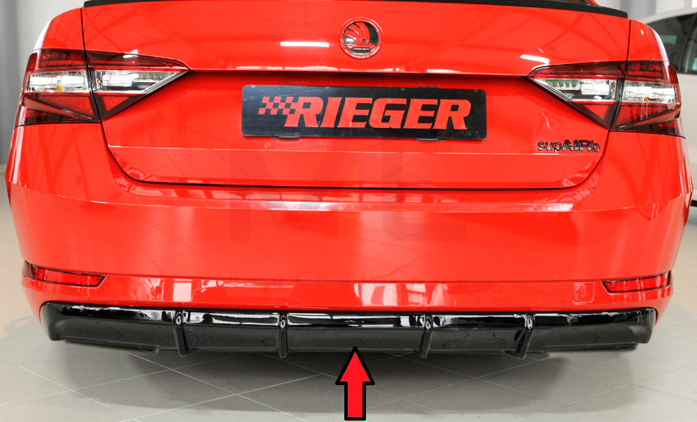 Rieger 00088153 Skoda 3T 3V Superb III Rear Diffuser 1 | ML Performance EU Car Parts