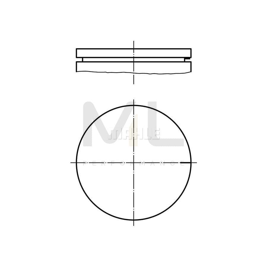 MAHLE ORIGINAL 021 03 00 Piston 75,81 mm, without cooling duct | ML Performance Car Parts