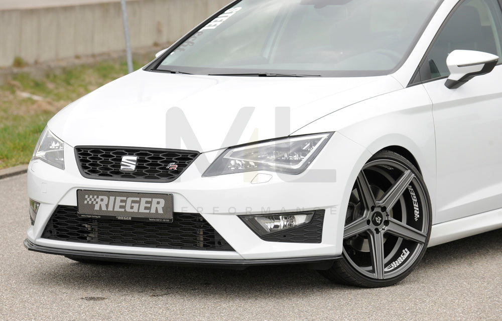 Rieger 00088105 SEAT 5F Front Splitter (Leon FR & Leon Cupra) 4 | ML Performance EU Car Parts